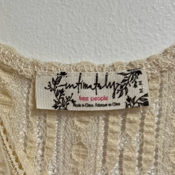 Free People Intimately Love Story Cream Lace‎ Slip Dress Sz. M NWT - Picture 9 of 14
